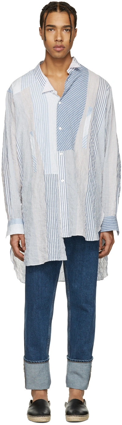 ロエベ LOEWE ジョナサンアンダーソン アシンメトリー シャツ M 名作】LOEWE アシンメトリーシャツ - メルカリ