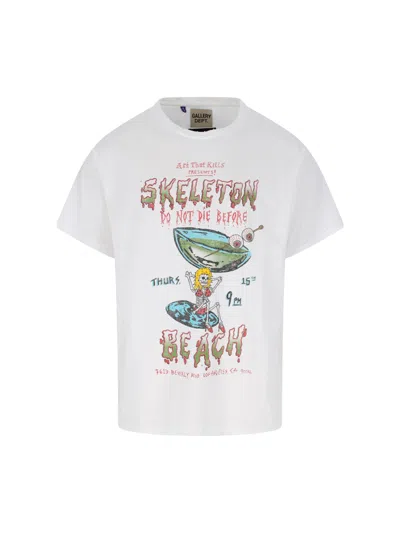 Gallery Dept. Dont Die Graphic Text Crew Neck T-shirt In White