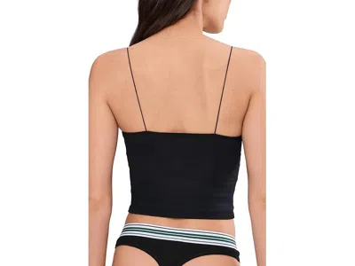 Lacoste Stretch Cotton String Briefs In Black