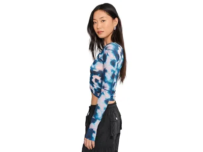 Fp Movement Tempo Ruched Layer Printed In Blue