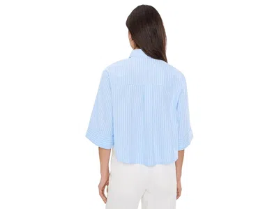 Blanknyc Sky Dive Button Down Shirt In Blue