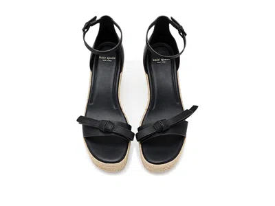 Kate Spade New York Loop Espadrille Ankle Strap Platform Wedge Sandal In Black