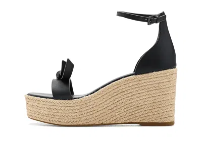 Kate Spade New York Loop Espadrille Ankle Strap Platform Wedge Sandal In Black