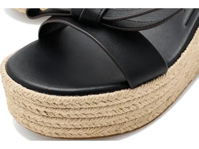 Kate Spade New York Loop Espadrille Ankle Strap Platform Wedge Sandal In Black