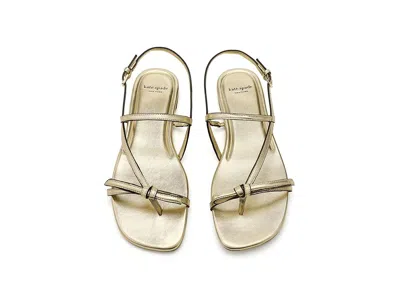 Kate Spade New York Loop Metallic Ankle Strap Sandal In Gold