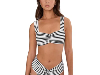 L*space Marlee Bikini Swim Top In Sail Along Stripe In Multi