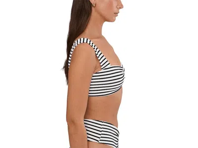 L*space Marlee Bikini Swim Top In Sail Along Stripe In Multi