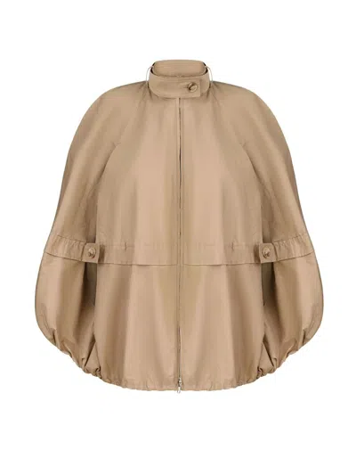 Litkovska Deconstructed Bomber-style Cape In Neutral