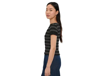 Madewell Smocked Short Sleeve Tee Jet Black