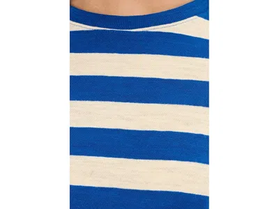 Faherty Sunwashed Slub Long Sleeve Retro T-shirts In Blue