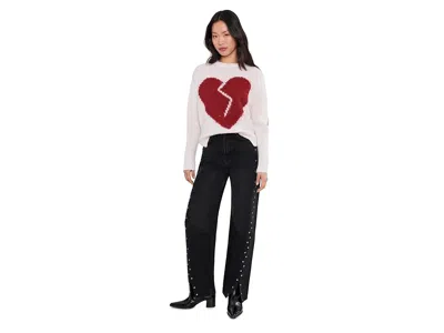 Allsaints Luvheart Crew-neck Pullover In Gray