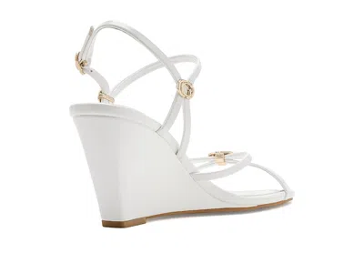 Guess Devve Slingback Wedge Sandal In White