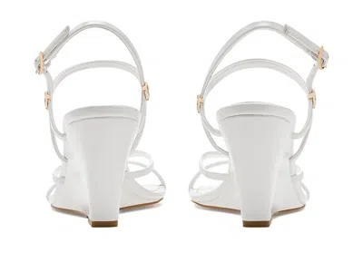 Guess Devve Slingback Wedge Sandal In White