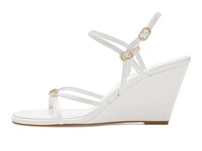 Guess Devve Slingback Wedge Sandal In White