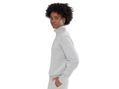 Pact Cloudknit Quarter Zip In Gray