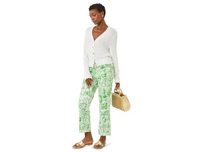 Lilly Pulitzer Harleen High Rise Crop Jeans In Rosanna Wash In Green