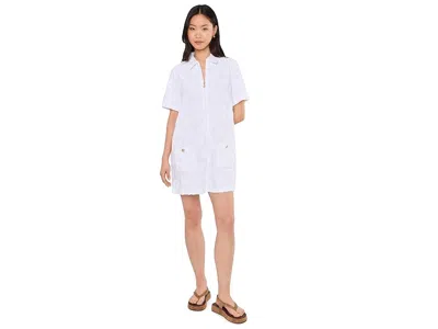 Lilly Pulitzer Brayton Short Sleeve Terry Cover-up In White