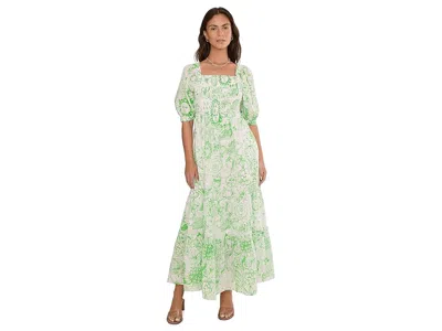 Lilly Pulitzer Hadly Short Sleeve Smocked Maxi Dress In Burgundy