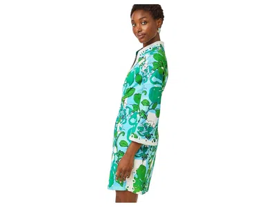 Lilly Pulitzer Shealyn 3/4 Sleeve Stretch Cotton Dress In Blue