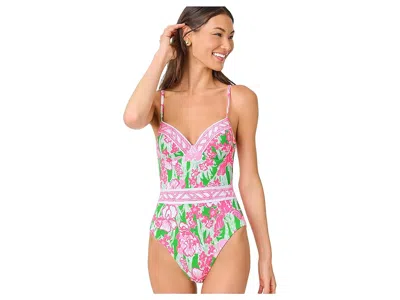 Lilly Pulitzer Palma One Piece Swimsuit In Putting Green Hannah Golf In Multi