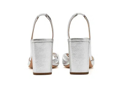 Veronica Beard Tullia Block Heel In Silver