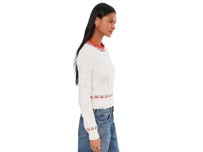 Free People Tilly Pullover Sweater In White