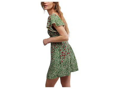 free people green floral dress Free People Ellie Floral Print Gauze Maxi Dress in Soft Seafoam- Mediu –  Ernest Grace main image 1