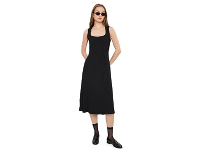 Michael Stars Sofia Square Neck Dress In Black