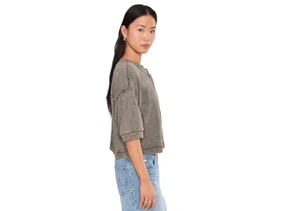 Michael Stars Marlow Wide Sleeve Cardigan Sweater In Green