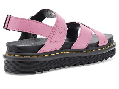 Dr. Martens Voss Li Dusty Athena Woman Sandals Antique Rose Size 7 Leather In Pink
