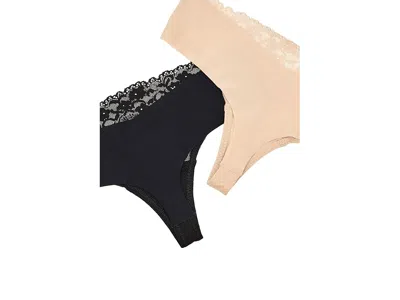 Commando 2 Pack Double Take Lace Thongs In Multi