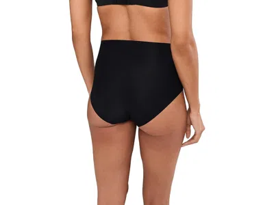 Commando Invisible Rib High-rise Bikini In Black