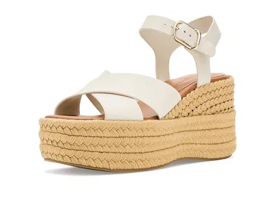 Marc Fisher Ltd Pasion Espadrille Ankle Strap Platform Wedge Sandal In White
