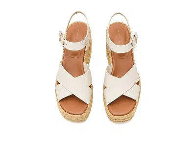 Marc Fisher Ltd Pasion Espadrille Ankle Strap Platform Wedge Sandal In White