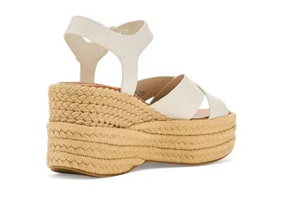 Marc Fisher Ltd Pasion Espadrille Ankle Strap Platform Wedge Sandal In White