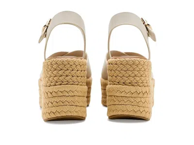 Marc Fisher Ltd Pasion Espadrille Ankle Strap Platform Wedge Sandal In White
