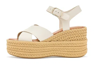 Marc Fisher Ltd Pasion Espadrille Ankle Strap Platform Wedge Sandal In White