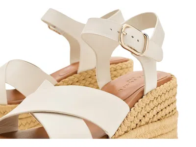 Marc Fisher Ltd Pasion Espadrille Ankle Strap Platform Wedge Sandal In White