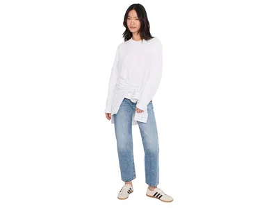 Faherty High Standard Fleece Vintage Crew In White