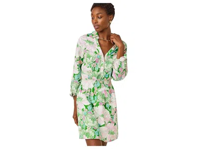 Lilly Pulitzer Abralynn Linen Shirtdress In Green