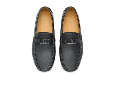 Calvin Klein Felty Moc Toe Driving Loafer In Black