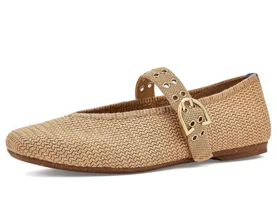 Rothys Women's Max Buckle Knit Mesh Mary Jane Flats In Nude