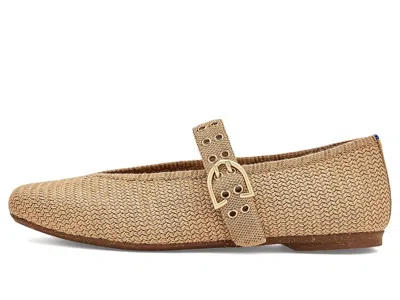 Rothys Women's Max Buckle Knit Mesh Mary Jane Flats In Nude