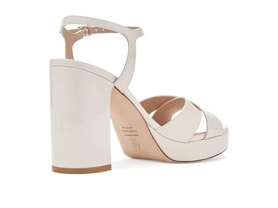 Stuart Weitzman Dayna Ankle Strap Platform Sandal In White