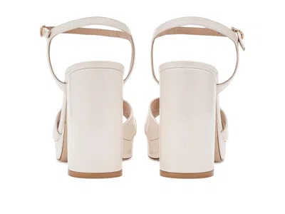 Stuart Weitzman Dayna Ankle Strap Platform Sandal In White