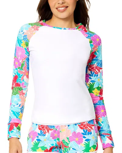 Raisins Back Zip Rashguard In Pink