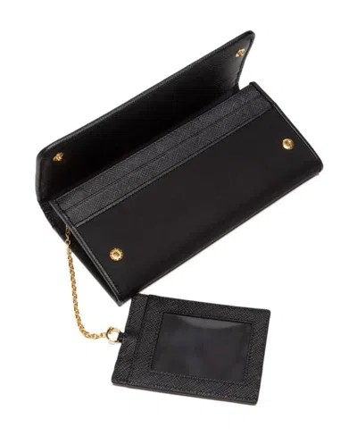Prada Logo Wallet In Black