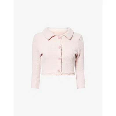 Devon Windsor Mens Rose Cream Brielle Cropped Woven Jacket In Neutral