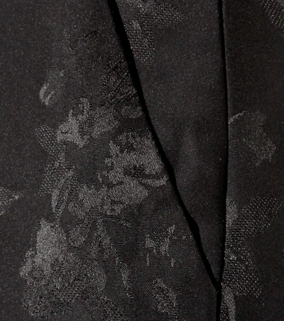 Shop Etro Floral Jacquard Trousers In Black
