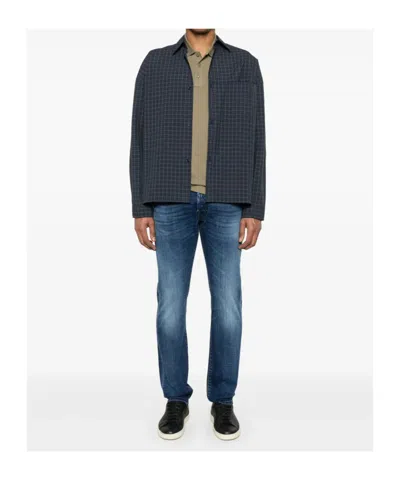 Jacob Cohen Belt Loop Jeans In Blue